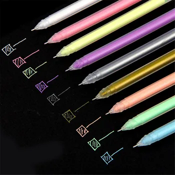 

9Pcs Colorful Highlighter Gel Pen Hand Account Special Pen Office Stationerys Journaling DIY Drawing Doodling Gift Art Markers