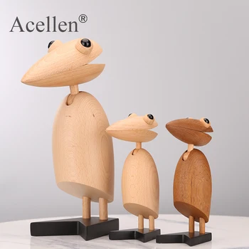 

Handmade Wooden Figurine Clip Bird Woodpecker Kids Room Bedroom Living Room Home Decoration Accessories Ornaments Gift Toys