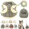 Soft Flannel Pet Dog Harness Vest Snack Bag No Pull Adjustable Chihuahua Puppy Cat Harness Leash Set For Small Medium Dogs Coat 1