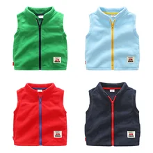 Стиль, Осенний корейский стиль, детская одежда для мальчиков, Детский жилет из флиса ярких цветов