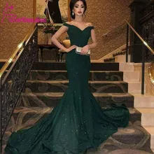 Вечернее платье русалки, длинное,, с блестками, торжественное платье, с открытыми плечами, Abiye Gece Elbisesi, длинное, с шлейфом, Robe De Soiree