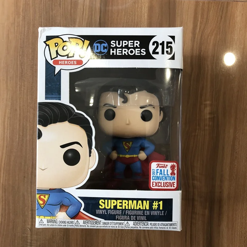 2017 NYCC эксклюзивный Funko pop официальный DC Супергерои Супермен (первый внешний вид) #1