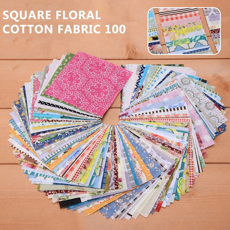 100Pcs 10*10cm Assorted Bundle Quilt Quilting 100/% Cotton Fabric Sewing DIY