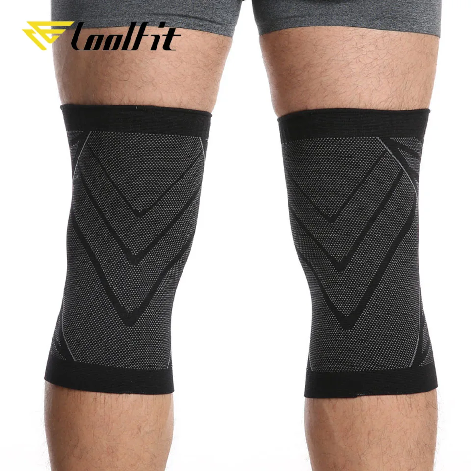 CoolFit 1 пара тканевые эластичные дышащие баскетбольные наколенники Поддержка защита скобка защитные спортивные наколенники протектор