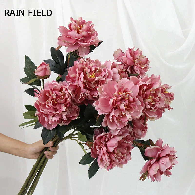 

Artificial Flowers Peony Home Decoration Fake Flowers Silk Free Combination Eternal Flowers Multi-Style Garden Ornaments Gift