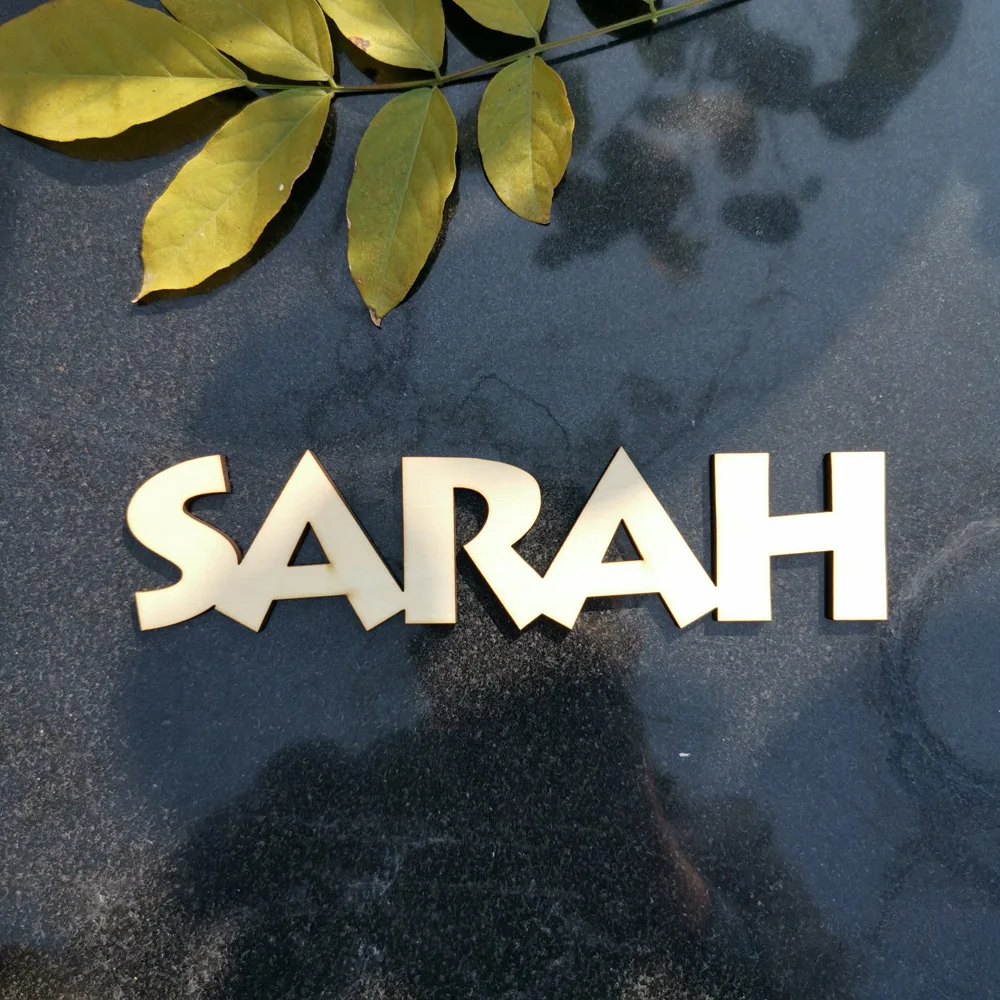 Personalized Wood Name sign Baby Child Family Script Nursery Wall Decor,Custom Children Name sign Wall Decor  Wooden Letters