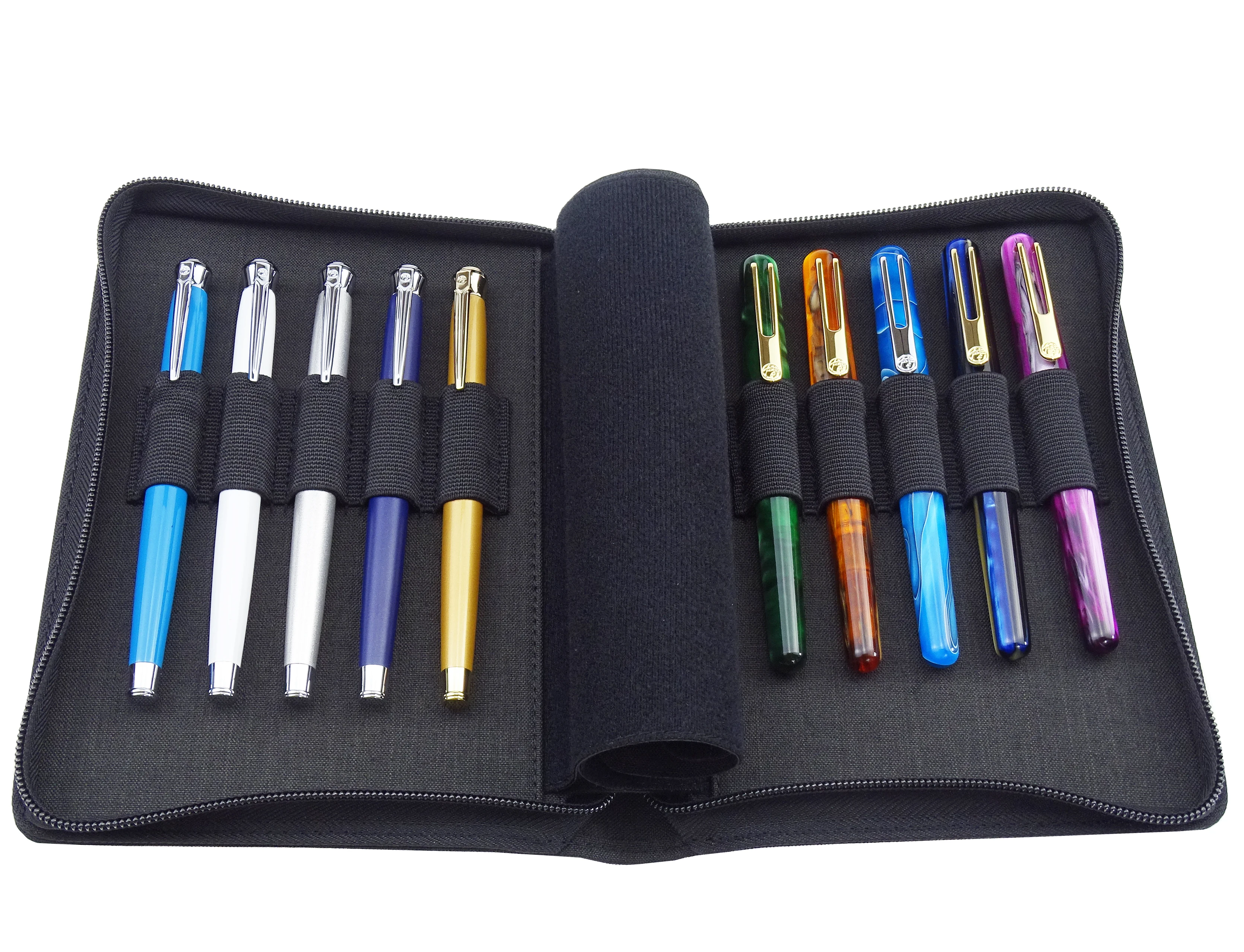 20 pen Pockets KACO ALIO Black Pencase Exquisite pen jewel pen metal pen bag