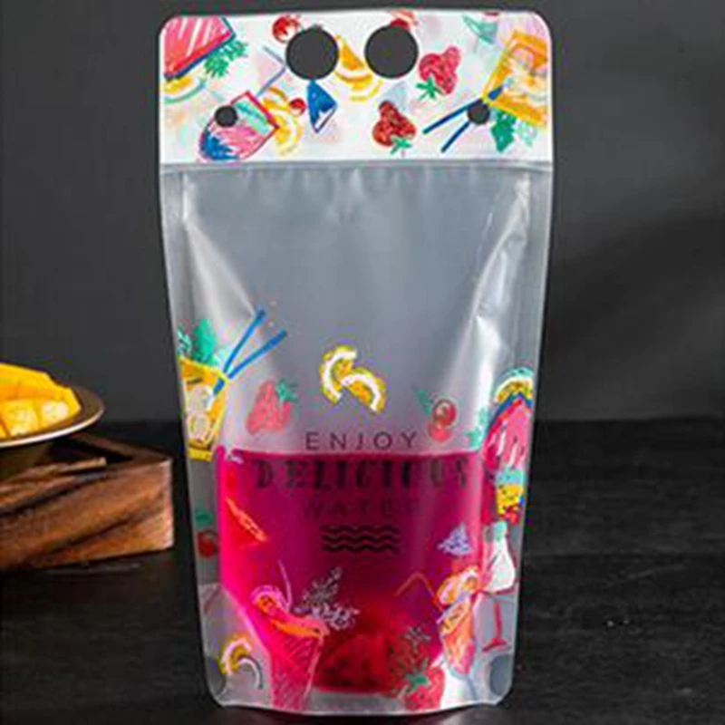 Fruit pattern 2 20 шт многоразового использования, яркий молочный чай мешок питьевой Футляр соломы для прозрачного наружного кемпинга вечерние маскируемые ликер мешок TJM9149 - Цвет: Fruit pattern 2