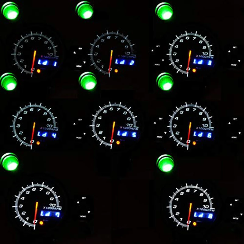

Car Dashboard- 95Mm Tachometer Rpm Gauge Stepper Motor Three Led Color Display with Shift Light Black Face