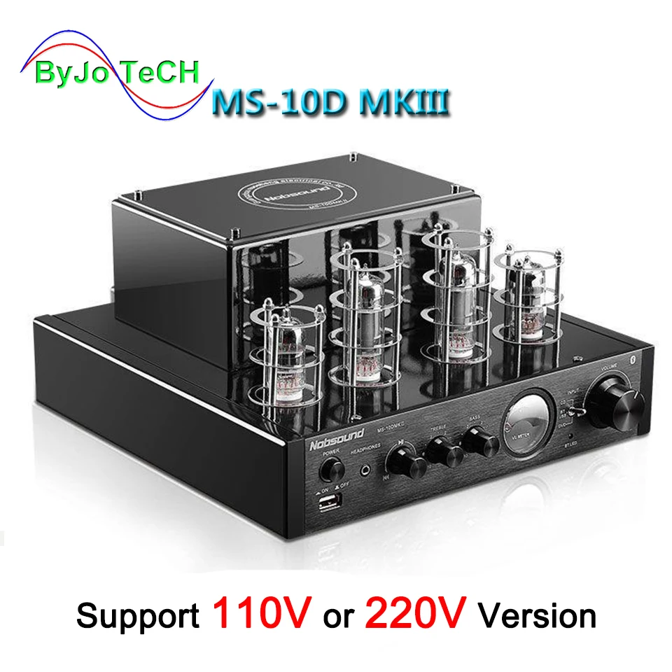 Nobsound MS-10D MKII MS-10D MKIII 2,1 канальный ламповый усилитель вакуумный усилитель Bluetooth усилитель USB 110 В или 220 В MS 10D