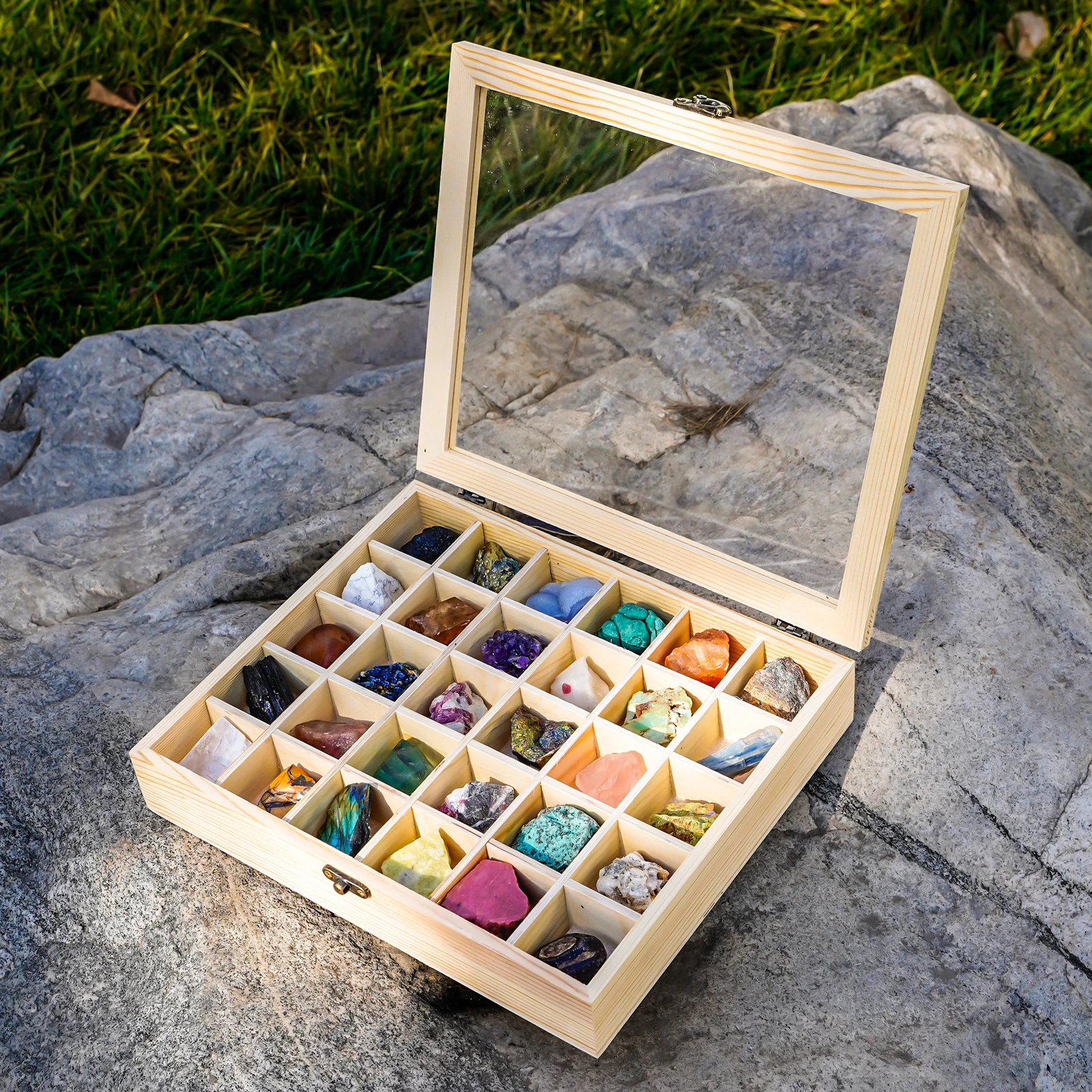 Rock and Mineral Educational Collection & Deluxe Collection Box 18 Pieces 