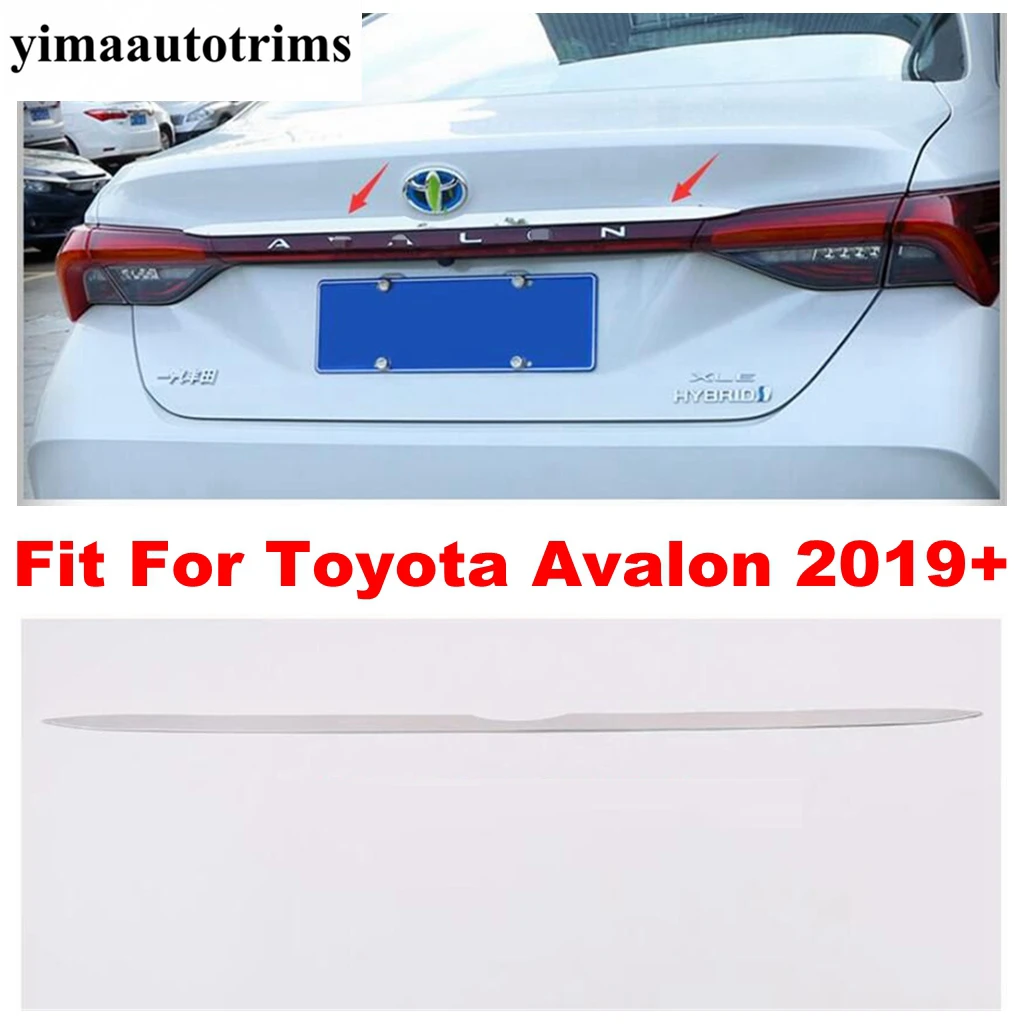 

Rear Trunk Tailgate Door Boot Garnish Strip Cover Trim Stainless Steel Accessories Exterior For Toyota Avalon 2019 - 2022