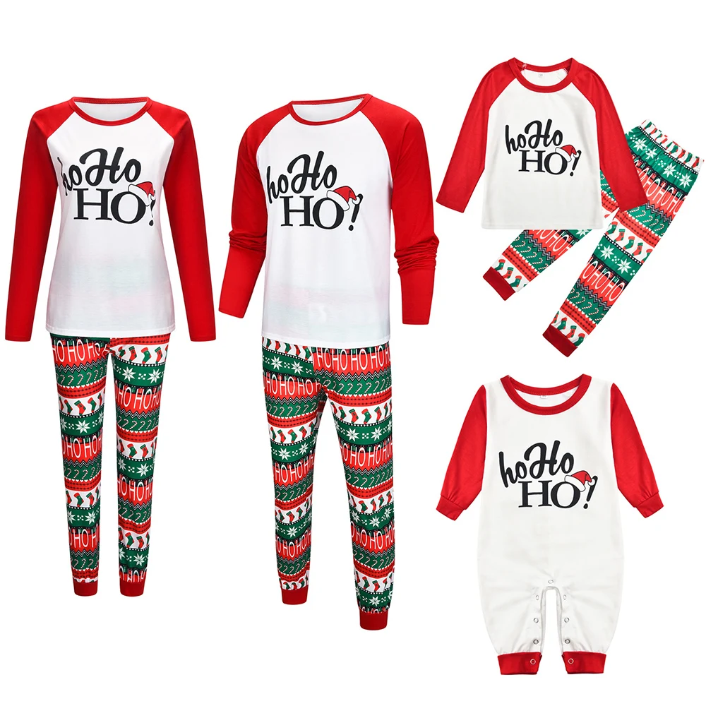 

Family Christmas Matching Pajamas Set 2020 Xmas Adult Kids Pyjamas Nightwear Baby Romper Merry Christmas Family Outfits