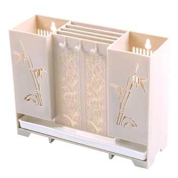 

Kitchen Tools Block Wall-Mounted Chopsticks Storage Box Knife Holder Kitchen Spoon Chopsticks Drain Cage Plastic Chopsticks Tube