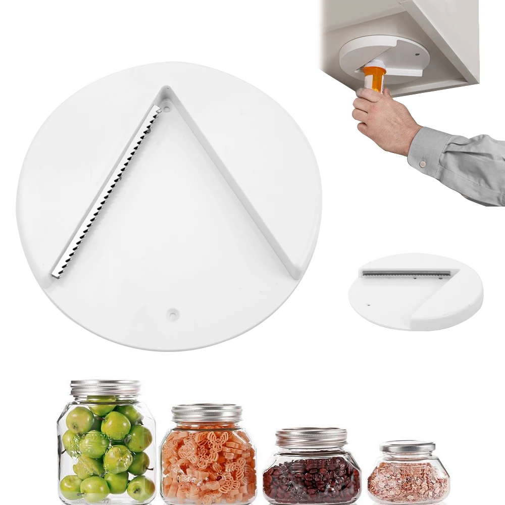 Under Cabinet Jar Opener Portable Kitchen Multi-function Cap Opener Opens Any Size Type of Lid for Arthritis Weak Hands Seniors