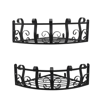 

Floating Corner Shelves for Flower Plants, Metal Kitchen Corner Shelf Stand Pack of 2 ( Size-9inch)