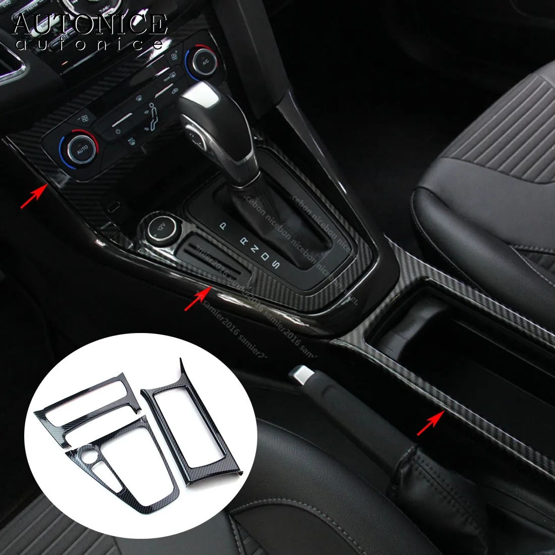 Внутренняя панельная Накладка для коробки передач подходит Ford Focus 2015 2016 2017 2018 MK3 RS