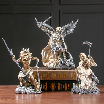 

[MGT] Greek Mythology Figure Death Zeus Centaur Poseidon Resin Statue Decoration Creative Retro Living Room Ornaments