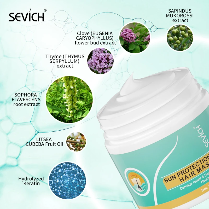Sevich Hair Mask Sun Protection Anti-UV Sun Protection Smoothing Treatment Mask Repairs Damage Restore Soft Hair for All