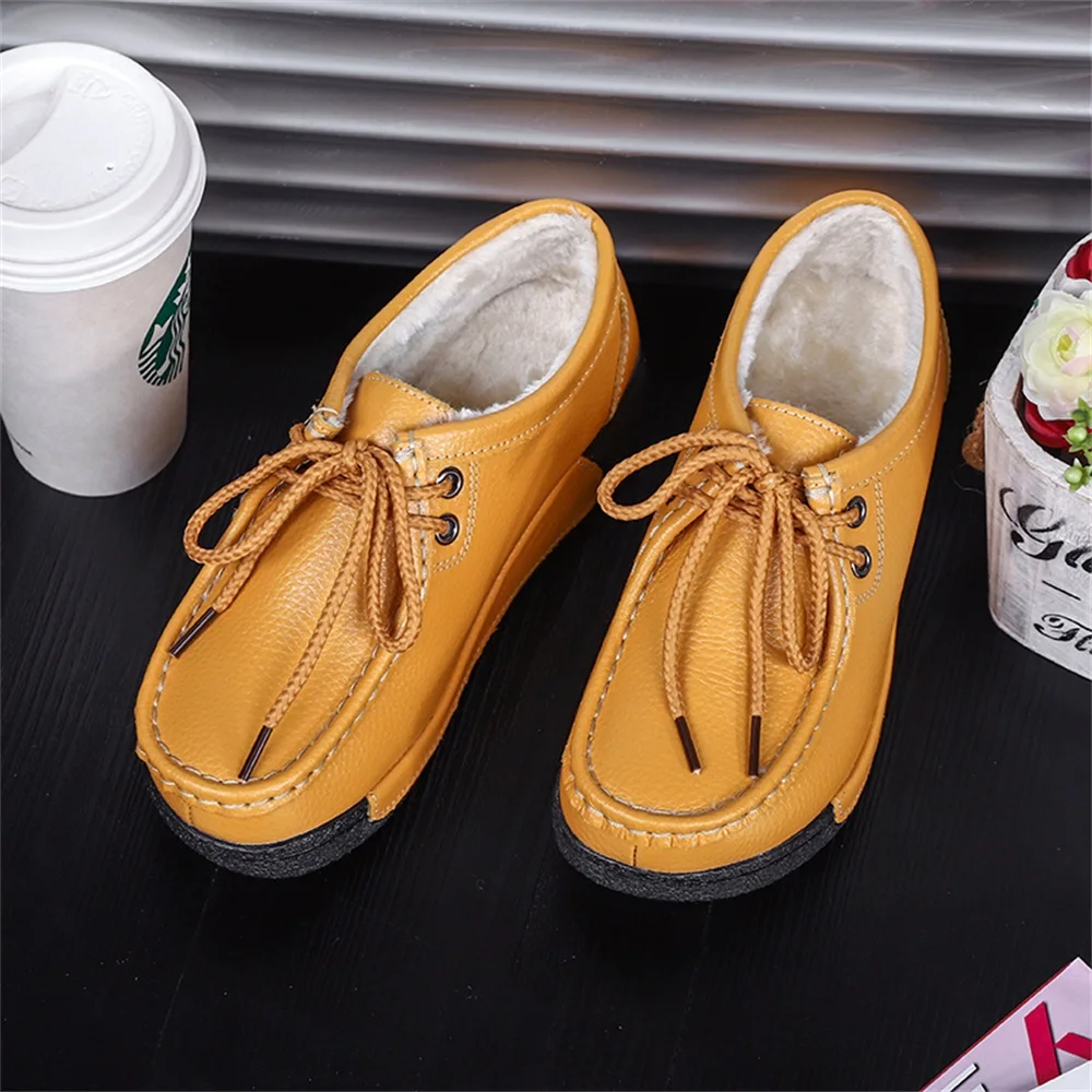 

New winter ladies plus velvet leather casual shoes, fashion platform shoes, fitness rocking shoes, thin hip sneakers
