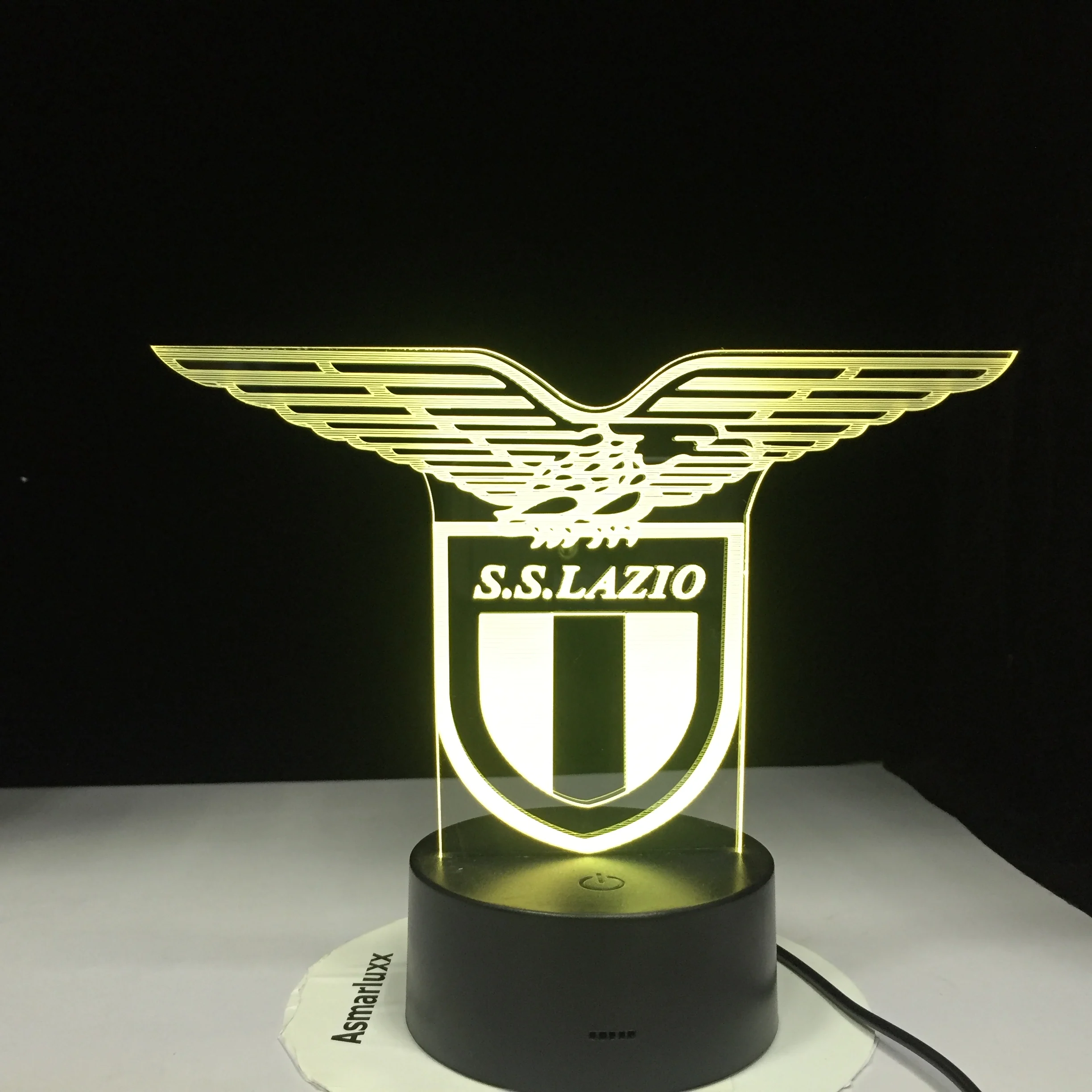 Ss Lazio итальянский клубный 3d светодиодный Ночной светильник лампа с сенсорным