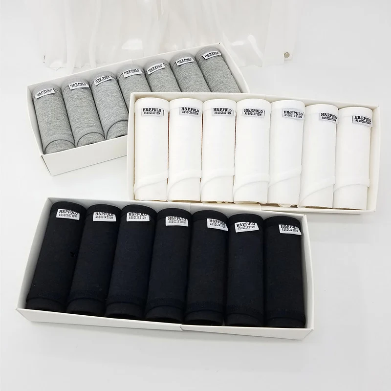 

7 Pcs/lot Underwear Women's Panties Plus Size Briefs Cotton Underpants Girls Sexy Lingerie Seamless Panties Women Intimates