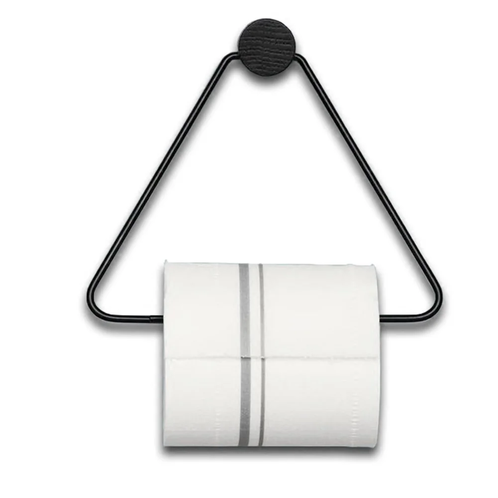

Home Wall Paper Holder Toilet Kitchen Shelf Metal Towel Storage Rack Triangle Nordic Roll Decorative Hardware Over Door Simple