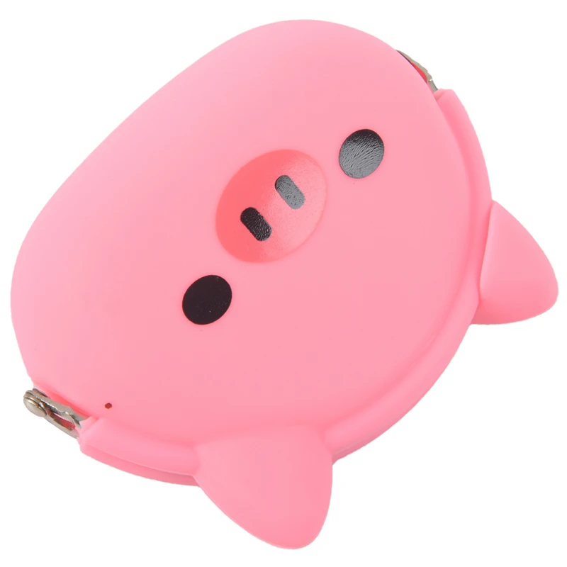 Женский кошелек для девочек Kawaii милые Мультяшные животные силиконовый Желейный Кошелек для монет детский подарок розовый поросенок