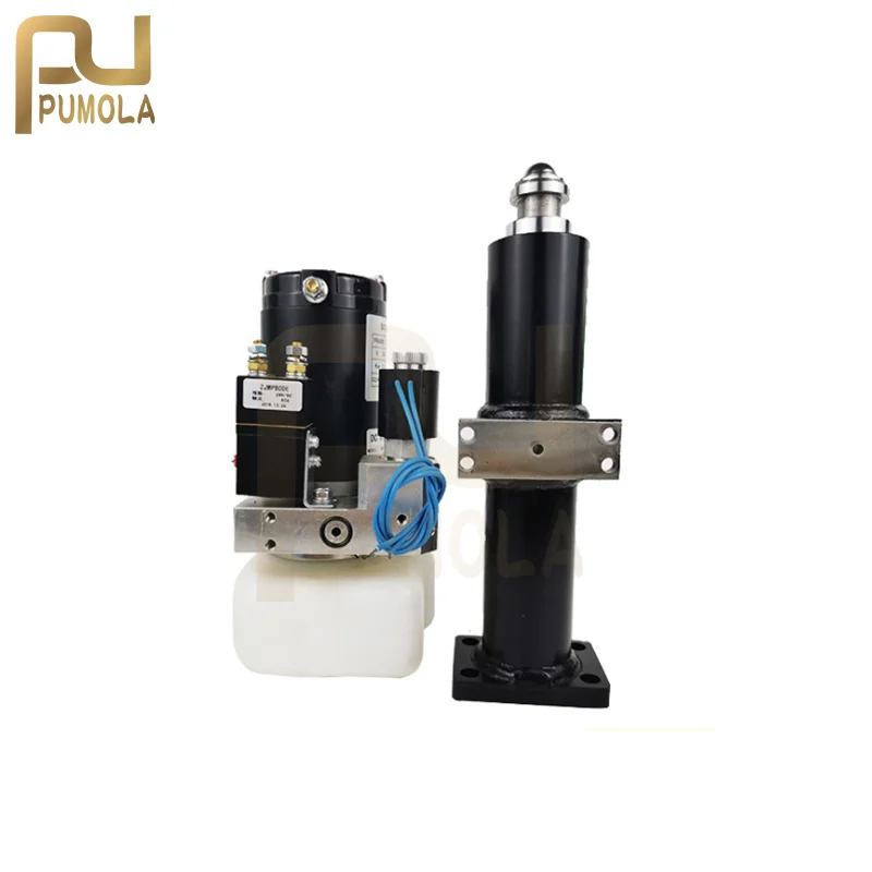 Small Hydraulic Pump Station 24DC Hydraulic Complete Power Unit For Lifting Freight Elevator With Hydraulic Cylinder dc12v solenoid valve coil et 02 lifting valve group platform hydraulic integrated valve block for lifting freight elevator