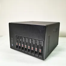 2022 Nieuwe Office Home Storage Hot-Swap Nas Chassis 8Bays NAS-8 Ipfs Server Case 1U Psu USB3.0 Ondersteuning matx Moederbord Zwart