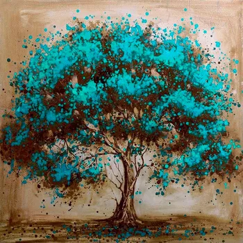 

DIY 5D Full Square/Round Diamond Painting Cross Stitch Beautiful Blue Tree Diamond Embroidery Needlework Patterns Rhinestone Kit
