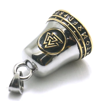 

Unisex 316L Stainless Steel Punk Gothic Cool Viking Bell Pendant
