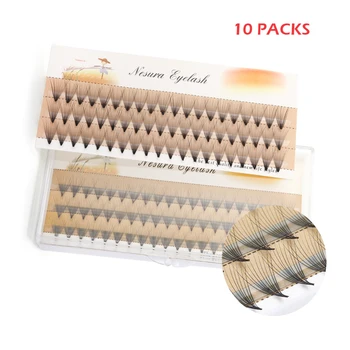 

10 Packs/set 10D Natural False Eyelash Extension Mink Individual Faux Eye Lashes Professional Fake Grafting Cilias Eyes Makeup