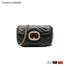 Мода Качество chengguan 1117 натуральная кожа ромбовидный узор цепь сумка на плечо изысканное мастерство ранец нежные женщины
