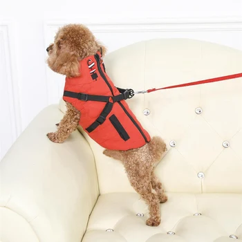 

Warm Winter Dog Cotton Vest With Trappable Chest Strap Pet Clothes Dogs Clothes For Christmas Small Big Dog Coat Chihuahua