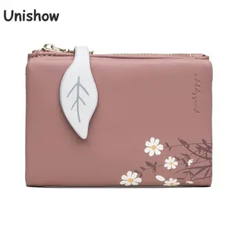 

Multifunction Women Flower Wallet Small Women Purse Clasp Mini Girl Coin Purse Casual Ladies Short Wallet Card Holders