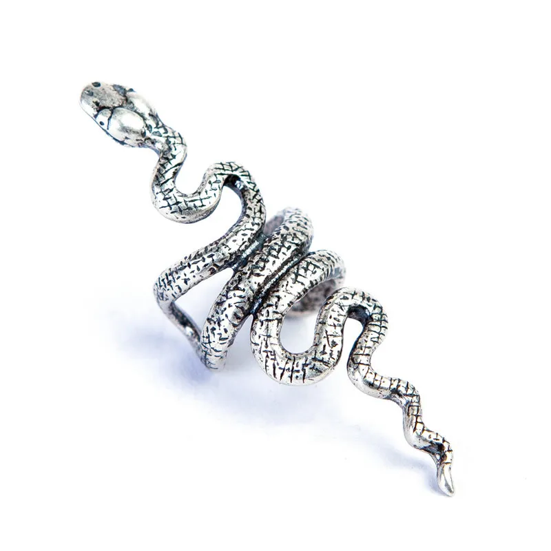 

1 piece 925 Sterling Silver Alchemy Gothic Snake Cuff Earring Clip Jewelry A4093