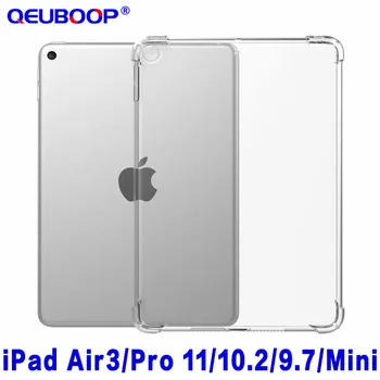 

For Apple iPad Air 3 Pro 11 9.7 2019 Silicon Cover Drop Resistance Soft TPU case For iPad 10.2 9.7 2018 mini 5 Clear Back Case