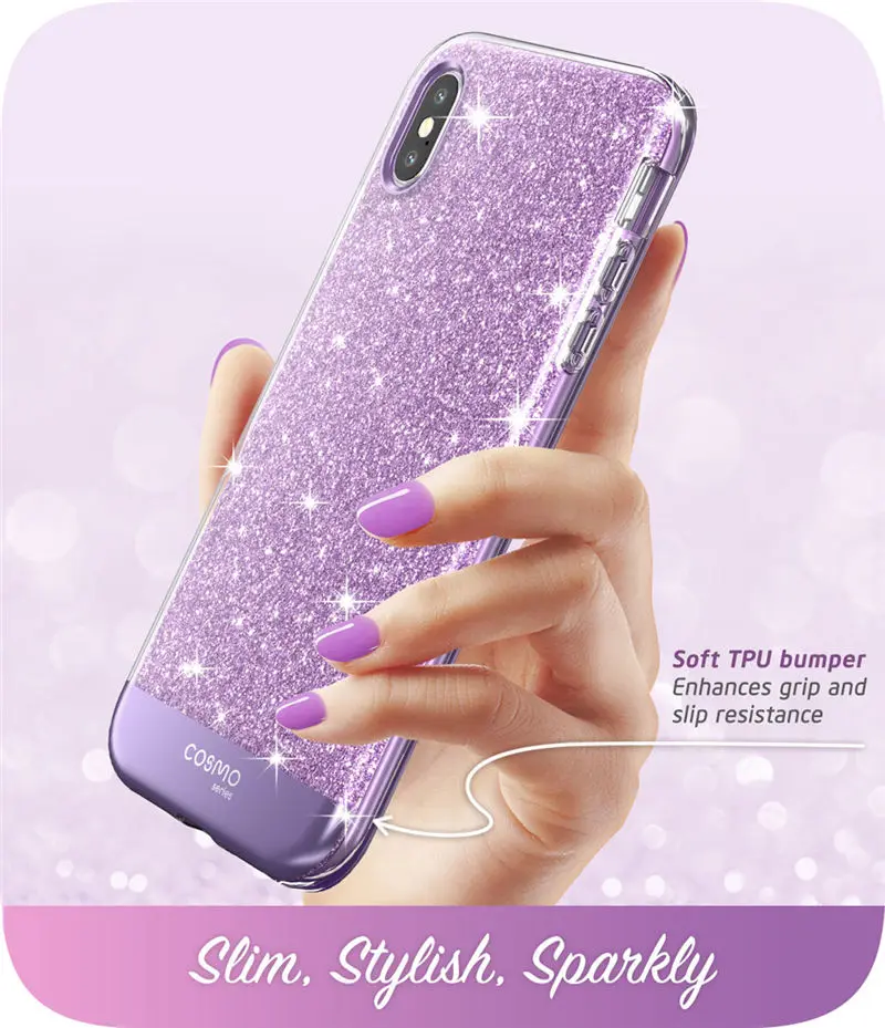 I-BLASON для iPhone X Xs чехол 5," Cosmo Series полный корпус блестящий Мраморный бампер чехол со встроенной защитной пленкой