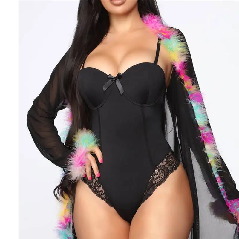 

Sexy Lingerie Bra Siamese Set Fashion Women Sexy Deep V-Neck Halter Backless Bodysuits Underwear Lingerie Sets Lenceria 661BRS10