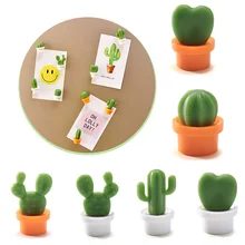 Модный милый маркер кактус мини магниты на холодильник стикер сообщений кнопка магнита 6 шт./компл. Magn креативный
