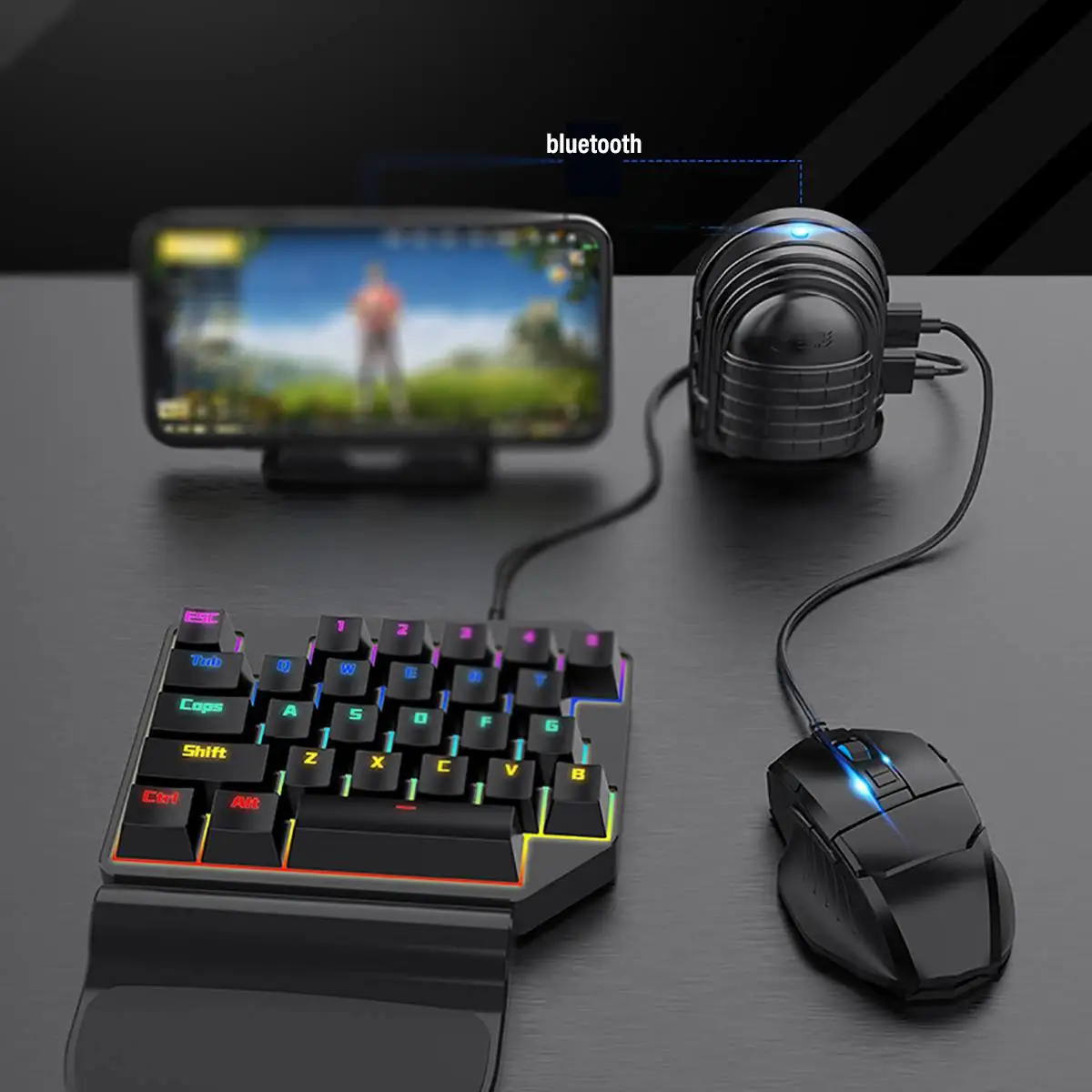 キーボードマウス変換携帯ホルダーセットモバイルデバイスusb Bluetoothゲームパッドアダプタ接続ios Androidのゲームアクセサリー Aliexpress Consumer Electronics