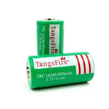 2 шт. 16340 RCR123 в литиевые батареи литий-ионный Перезаряжаемые Батарея 3,7 V 900 мА-ч