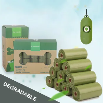

Dog Poop Bag Biodegradable Durable Pet Shit Garbage Bags Waste Puppy Pick-up Dispenser Easy To Tear Off 120pcs/240pcs/300pcs