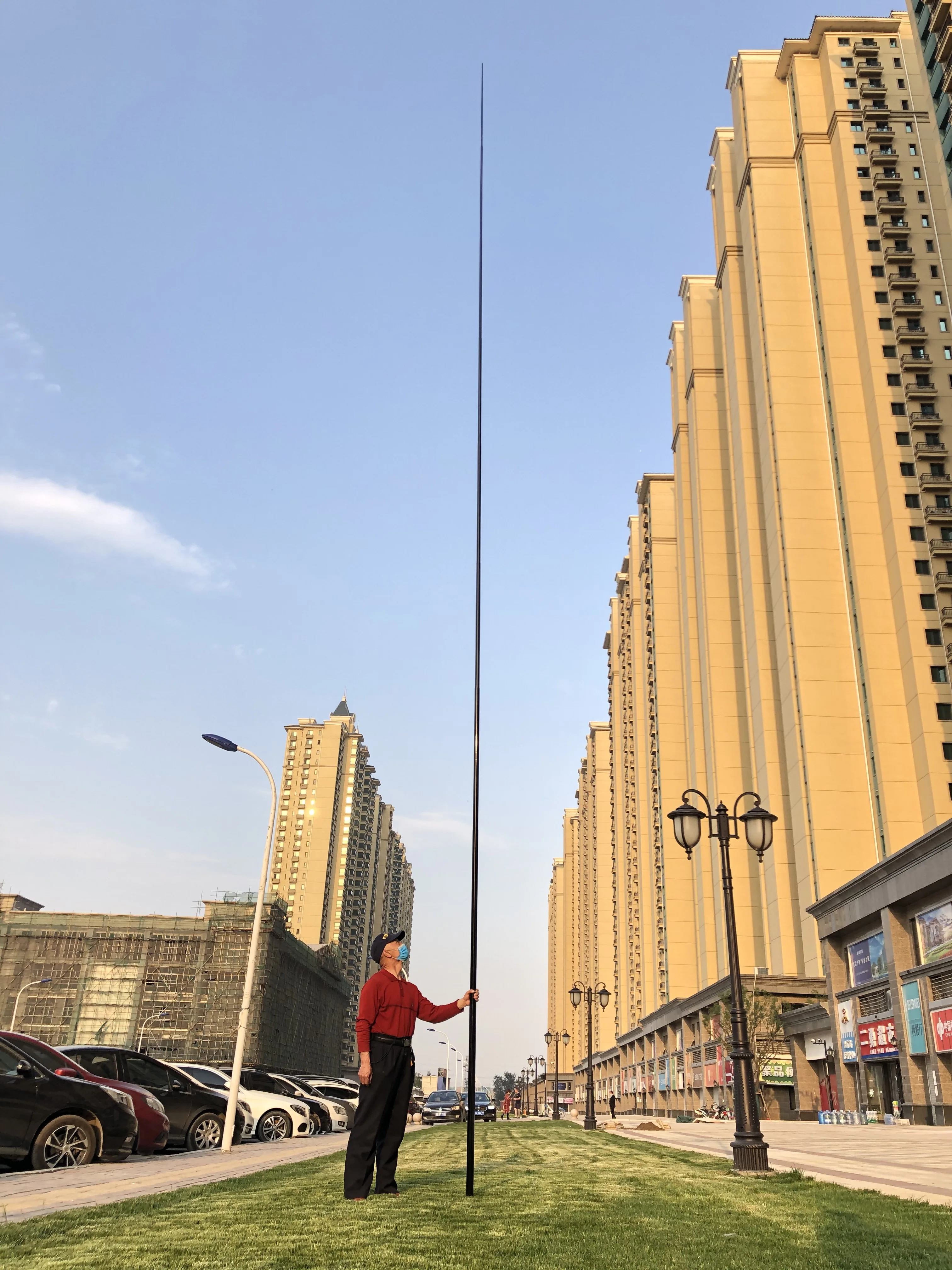 strong antenna mast improved 10m 33feet fiberglass