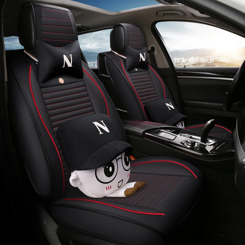 

Full Coverage flax fiber car seat cover auto seats covers for Hyundai avante solaris veloster i30 hyundai grandeur sonata i40