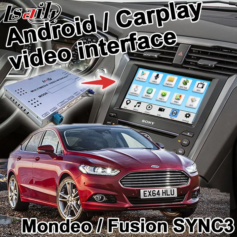 Интерфейсная коробка для Android / carplay Ford Fusion Mondeo Edge Focus Fiesta SYNC 3 GPS навигация видео
