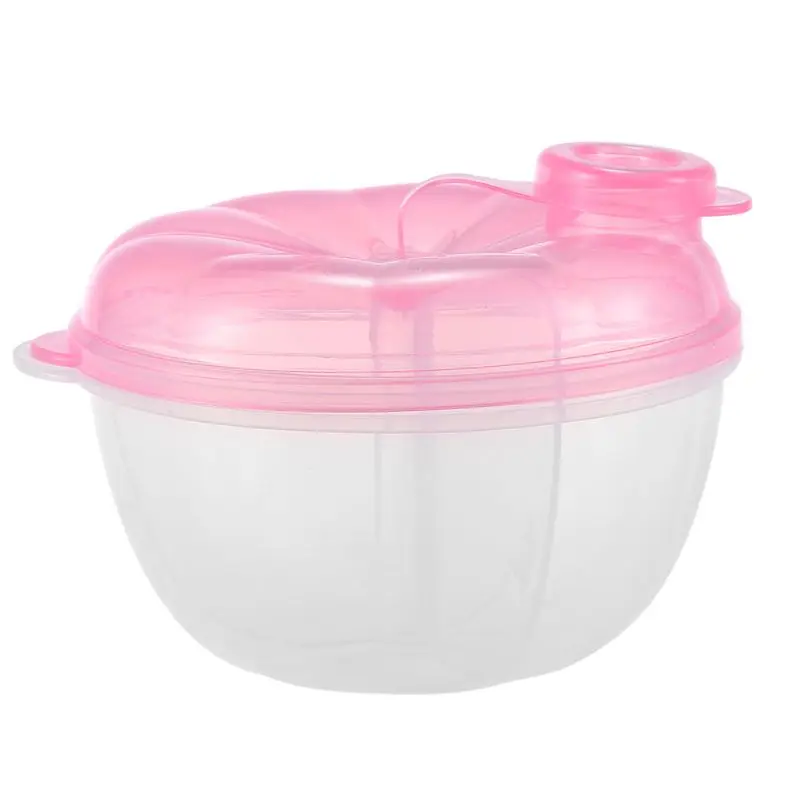 Диспенсер с горячей формулой, диспенсер для сухого молока и чашка для закусок, контейнер для хранения детского питания (розовый #1)