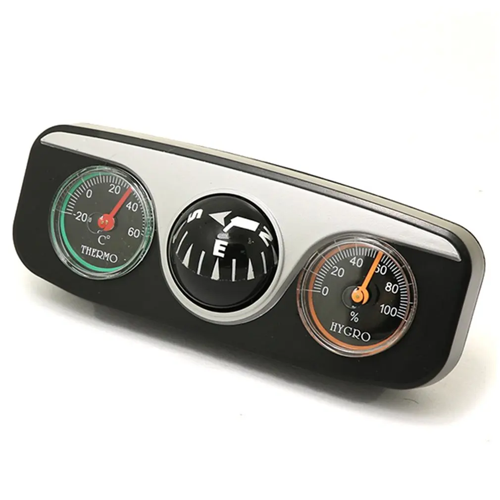 Mini 3 in 1 Guide Ball Built-in Auto Compass Thermometer Hygrometer Decoration Ornaments Car Interior Accessories |