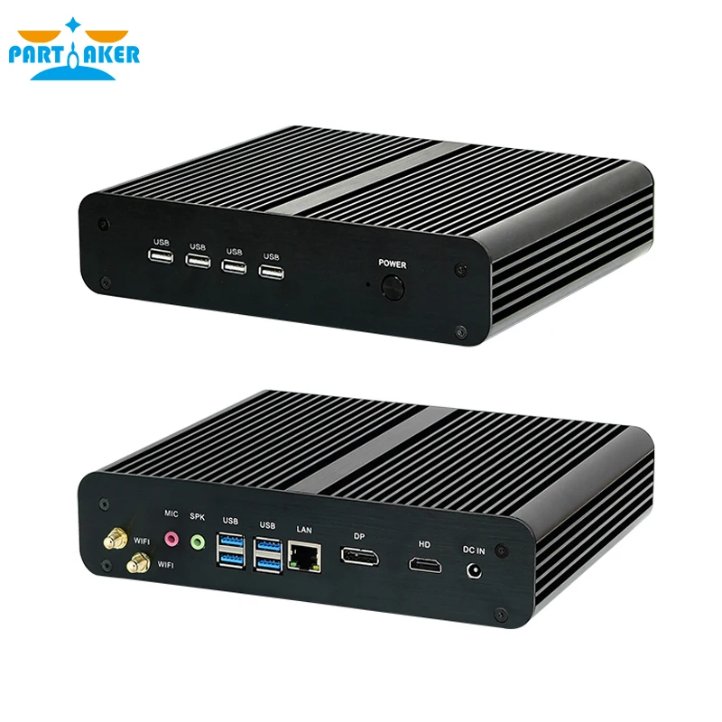 Deelgenoot 11th Gen Fanless Mini Pc Intel Core I7 1165G7 10710U Gaming Pc Micro Desktop Computer Nuc 4K Htpc 2 * DDR4 M.2 Pcie Ssd